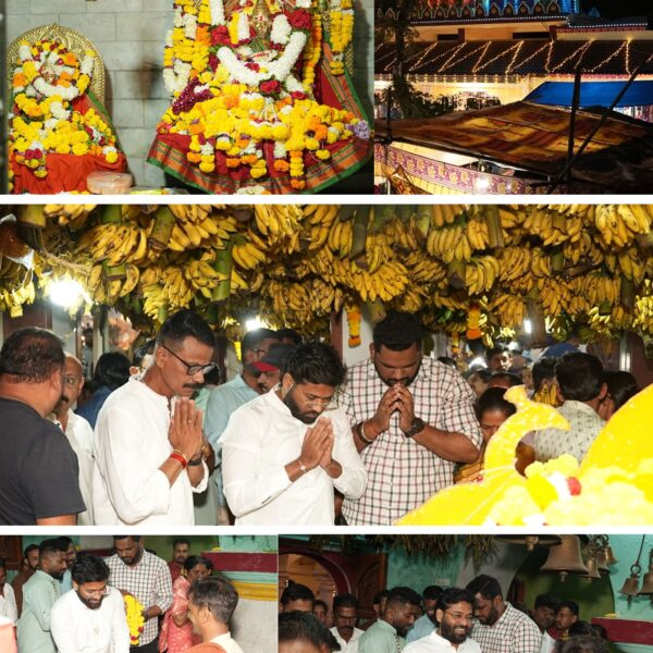 कवठणी येथील श्री देव काजरोबा जत्रोत्सवात भाजपा युवानेते विशाल परब यांनी घेतले दर्शन