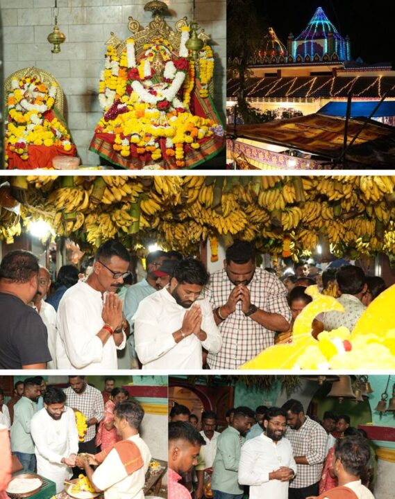 कवठणी येथील श्री देव काजरोबा जत्रोत्सवात भाजपा युवानेते विशाल परब यांनी घेतले दर्शन