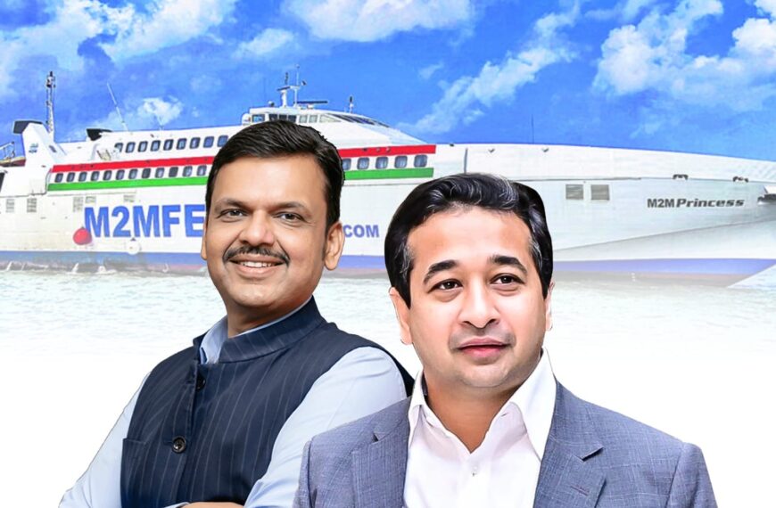 मुख्यमंत्री देवेंद्र फडणवीस यांच्या मुंबई–विजयदुर्ग जलवाहतूक( रो-रो) सेवेला शुभेच्छा