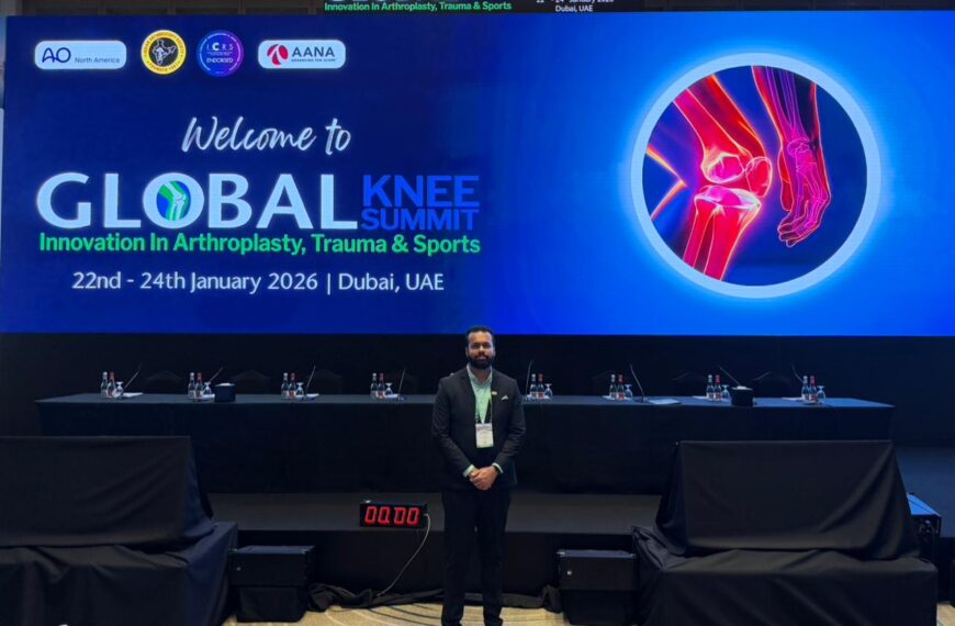 डॉ.तन्मय आठवले यांना दुबईतील ग्लोबल नी समिटसाठी मानाचा आंतरराष्ट्रीय सन्मान