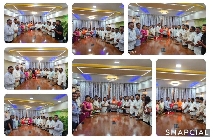 कुडाळ शहर शिवसेनेच्या वतीने नवनिर्वाचित जिल्हा परिषद सदस्य व पंचायत समिती सदस्य यांचा सत्कार सोहळा संपन्न.