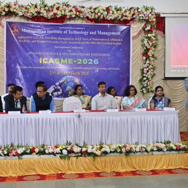 एमआयटीएम अभियांत्रिकी महाविद्यालय, सुकळवाड येथे ICASME–2026 आंतरराष्ट्रीय संशोधन परिषद उद्घाटन सोहळा उत्साहात संपन्न