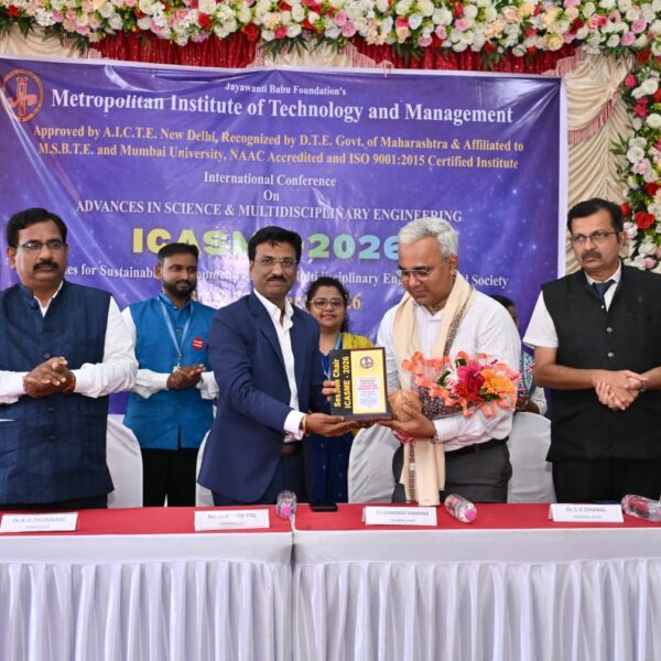 सुकळवाड येथे एम.आय.टी.एम. अभियांत्रिकी महाविद्यालयात ICASME -2026 आंतरराष्ट्रीय संशोधन परिषद यशस्वी