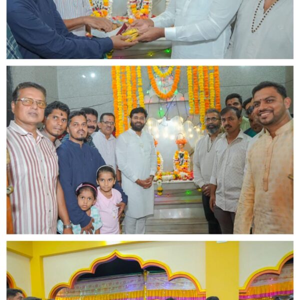 बाकरवाडी येथे श्री देव वंशेश ब्राह्मण मंदिराचा वर्धापन दिन उत्साहात साजरा