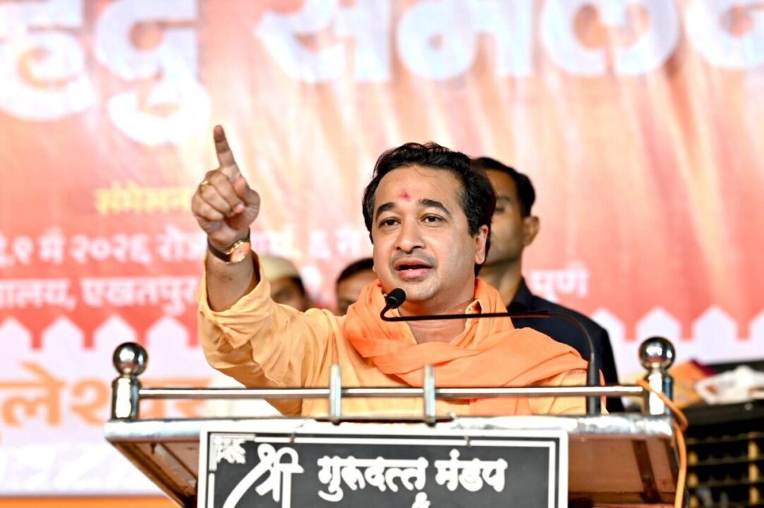 ‘हिंदू एकतेसाठी संघटित व्हा’; विराट हिंदू संमेलनात पालकमंत्री नितेश राणेंचे आवाहन