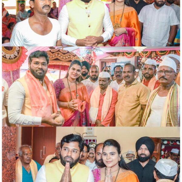 श्री देवी माऊली पंचायतन प्राणप्रतिष्ठा सोहळ्यात विशाल परब दाम्पत्याची उपस्थिती