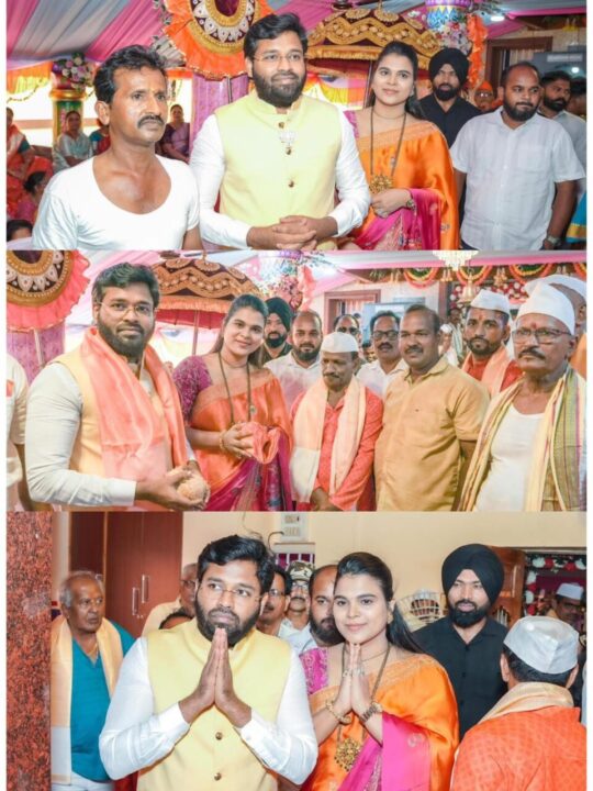 श्री देवी माऊली पंचायतन प्राणप्रतिष्ठा सोहळ्यात विशाल परब दाम्पत्याची उपस्थिती