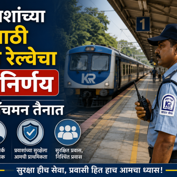 रेल्वे प्रवाशांच्या सुरक्षेसाठी कोकण रेल्वेचा मोठा निर्णय; २४x७ वॉचमन तैनात