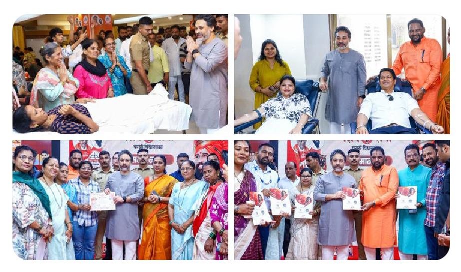 रक्तदानातून मानवतेचा संदेश! वरळीतील शिबिराला आ. निलेश राणेंची भेट