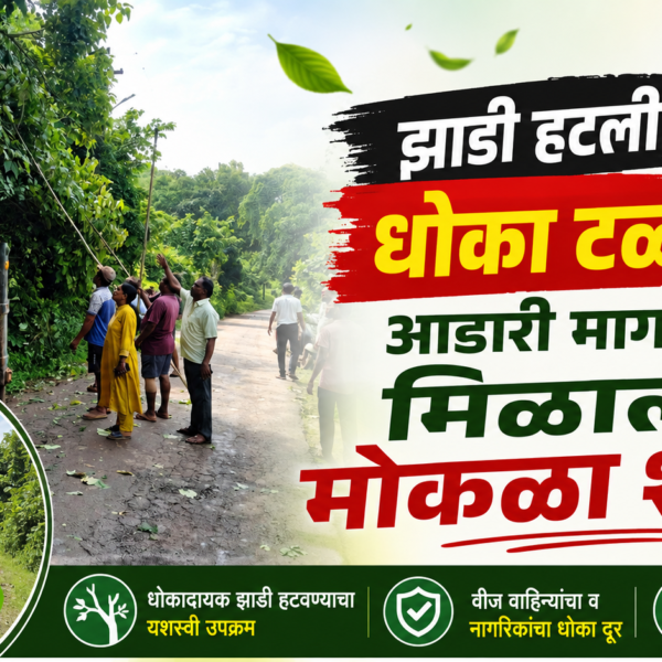 झाडी हटली, धोका टळला; आडारी मार्गाला मिळाला मोकळा श्वास!