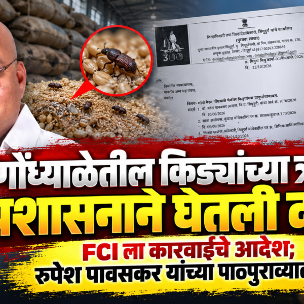 गोंधयाळे गावच्या किड्यांच्या त्रासाची अखेर प्रशासनाने घेतली दखल