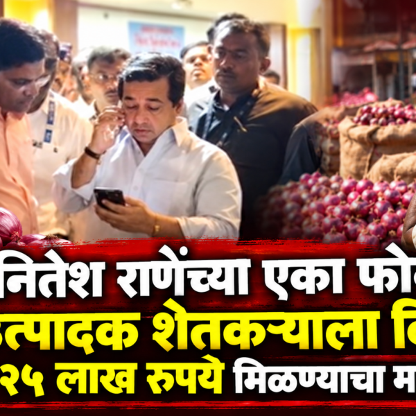 मंत्री नितेश राणेंच्या एका फोनने कांदा उत्पादक शेतकऱ्याला दिलासा; अडकलेले २५ लाख रुपये मिळण्याचा मार्ग मोकळा!